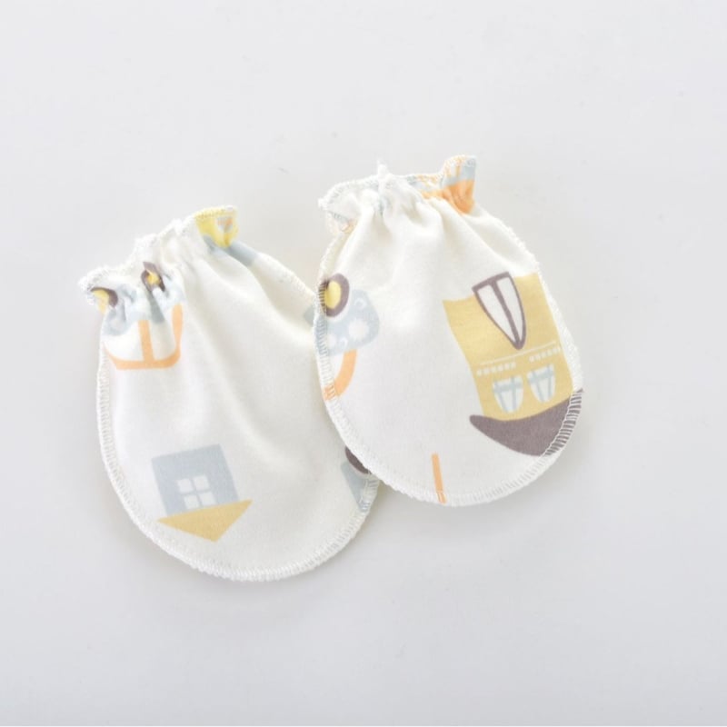 Kūdikio pirštinės nuo įbrėžimų, kvėpuojančios iš 100% medvilnės, dizainas prieš kramtymą, tinka 1–3 metų vaikams