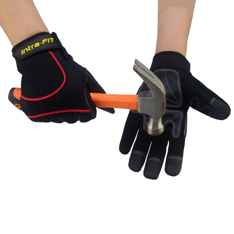 Mănuși de lucru cu palma și vârfuri PU întărite – rezistente la uzură, respirante, confortabile, cu priză puternică pentru depozitare/logistică, construcții și activități în aer liber