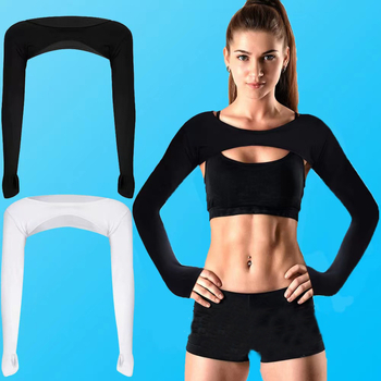 UV-védő kendő ujjakkal – Jégselyem anyag, monokróm minta, eredeti dizájn, nyár, tavasz és ősz