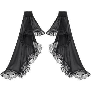 Gótikus chiffon ujjú csipkés szegéllyel – nőknek, hálós anyag, egyszínű, négy évszakos viselet