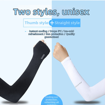 Manșete din ice silk cu protecție UV, lungi, țesătură pe bază de nailon, conținut de 90.8%