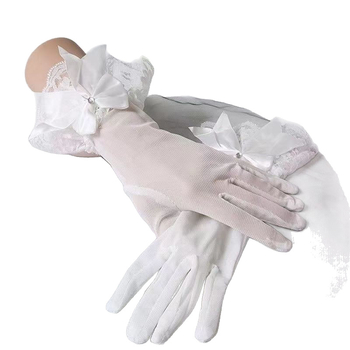 Сватбени ръкавици от мрежа – пръстови, семпъл стил, декоративни, за всички сезони, Wu aini