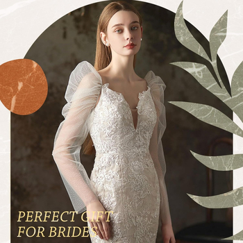 Булчински ръкавици: дълги прозрачни дантелени ръкавици от тюл, корейско‑френски стил, за булки и вечерни изяви, женски, всички сезони, прост дизайн, лято 2024