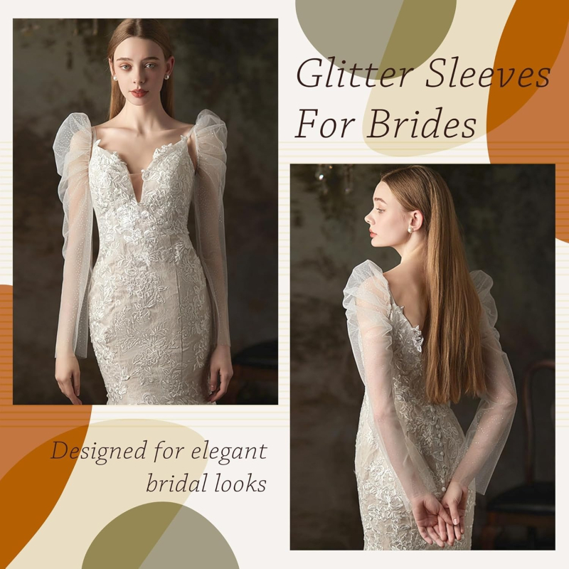 Булчински ръкавици: дълги прозрачни дантелени ръкавици от тюл, корейско‑френски стил, за булки и вечерни изяви, женски, всички сезони, прост дизайн, лято 2024