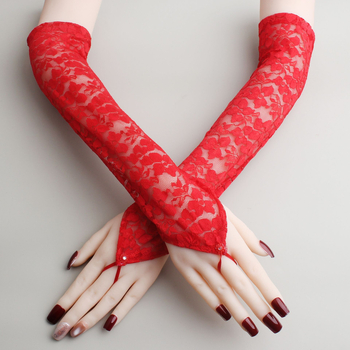 Дантелени ръкавици за сценично изпълнение | Унисекс, декоративни | Полиестер • Пръстови ръкавици • Минималистичен стил • Издаване: пролет 2025