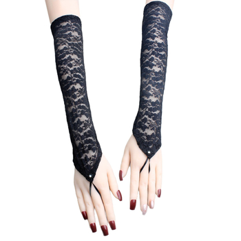 Дантелени ръкавици за сценично изпълнение | Унисекс, декоративни | Полиестер • Пръстови ръкавици • Минималистичен стил • Издаване: пролет 2025