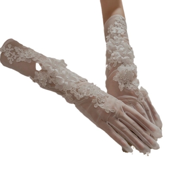 Сватбени ръкавици, полиестер; дълги ръкавици; оригинален дизайн; украса; женски; марка Yarn inside and outside