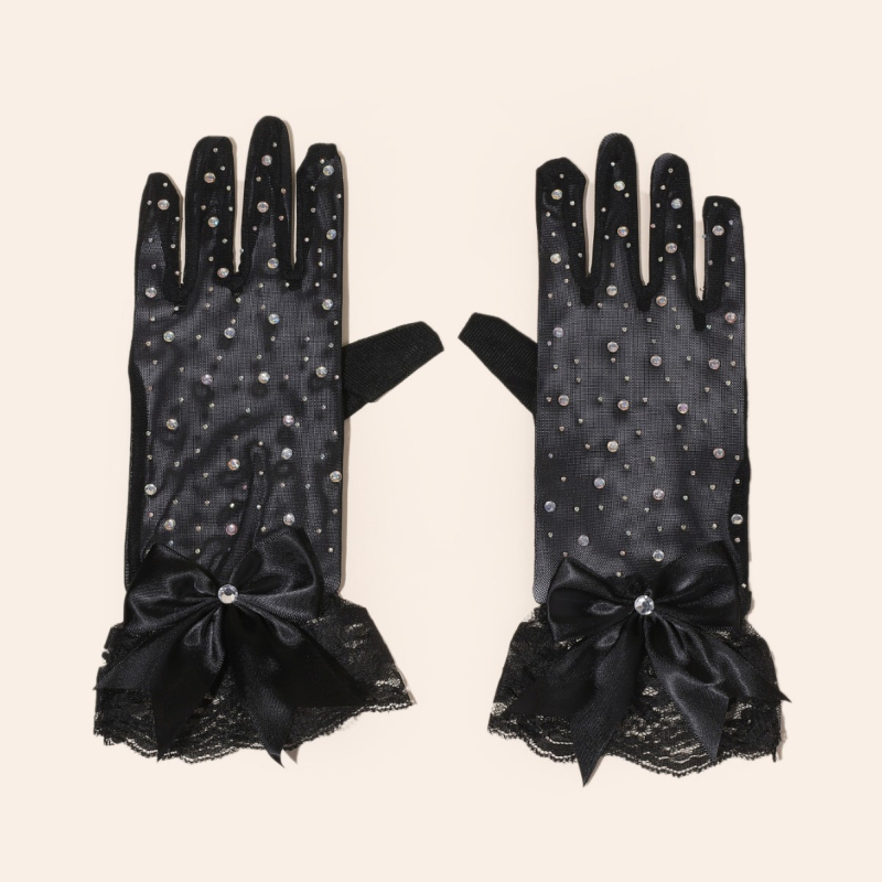 Ръкавици от полиестер за лято 2024, женски, модерен стил, декоративни за танцови изпълнения и сценични костюми