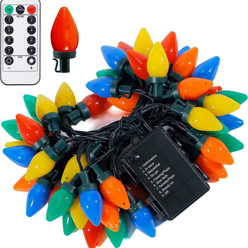 LED нишка със светодиоди под формата на ягода, кука за закачване, сърцевидна форма, захранване батерия/USB/соларна енергия, IP65, дистанционно управление