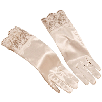 Youdu mănuși de mireasă – Dantelă franțuzească retro, satin, lungi, design original, decorativ, personalizabile