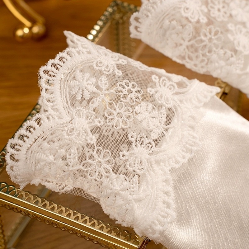 Youdu mănuși de mireasă – Dantelă franțuzească retro, satin, lungi, design original, decorativ, personalizabile