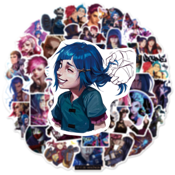 Set de autocolante PVC, impermeabile, 50 bucăți cu graffiti anime, pentru valiză, chitară, mașină, laptop și caiet