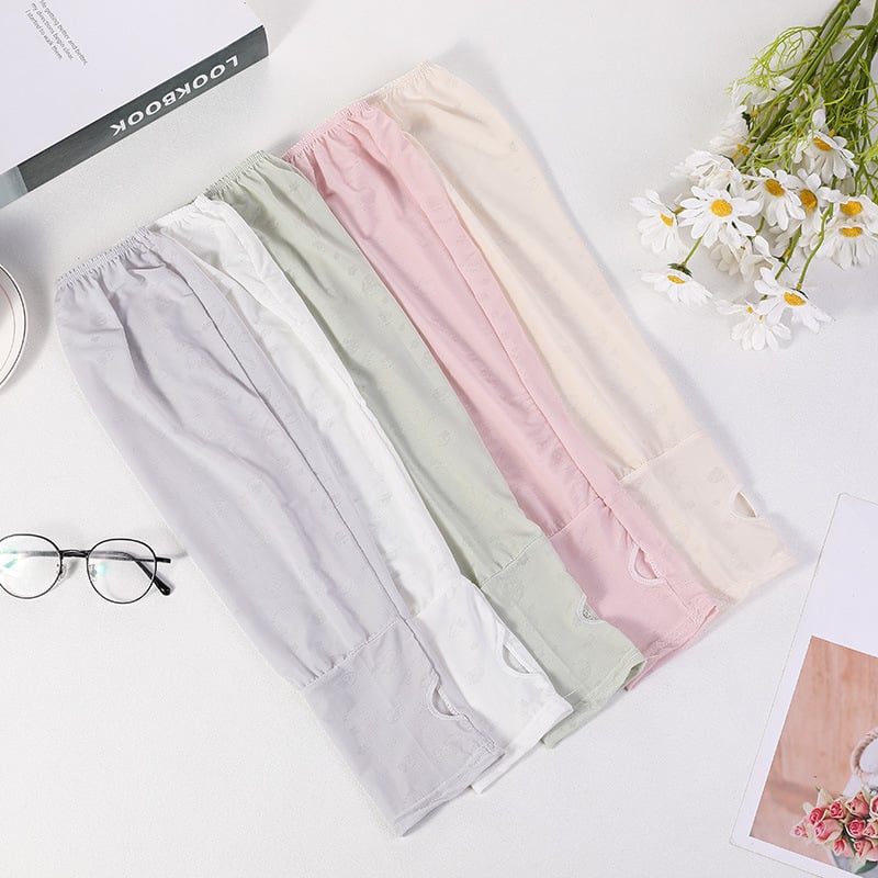 UV ръкав за колоездене, лятна слънцезащита, женски удължен модел, ледено коприна и мляко коприна, полиестрова смес