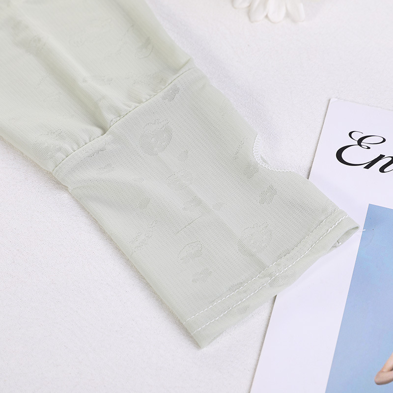 UV ръкав за колоездене, лятна слънцезащита, женски удължен модел, ледено коприна и мляко коприна, полиестрова смес