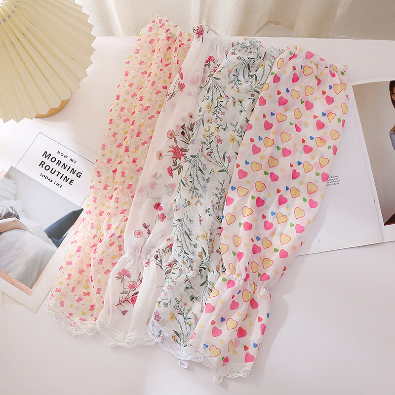 Слънцезащитен ръкав от шифон, свободен силует, лято 2024, подходящ за шофиране и каране (шифон; полиестер; съдържание на основната тъкан 71-80%; стил: мил)