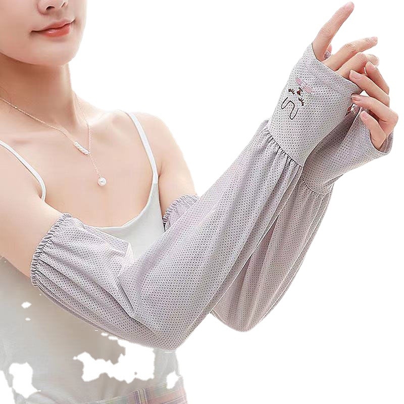 Дамски ръкави за UV защита, дишащи Ice Silk, акрилна тъкан, съдържание 71–80%, Пролет 2023