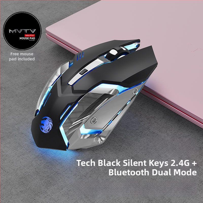 Bežična miša s 6 tipkama, 1600 DPI, 2,4 GHz bežična veza, model Jpf307, tihe tipke