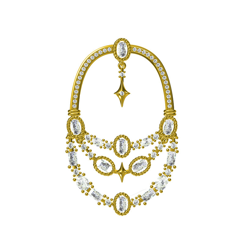 Broșă din aliaj de cupru, design mediteranean retro cu perforații, stil franțuzesc retro, pentru femei, cadou ideal