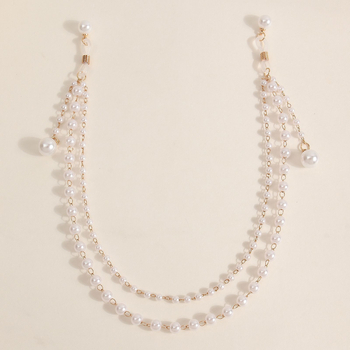 Mellkaslánc bojtokkal és műgyöngyökkel, kézzel készített ötvözet ékszer nőknek