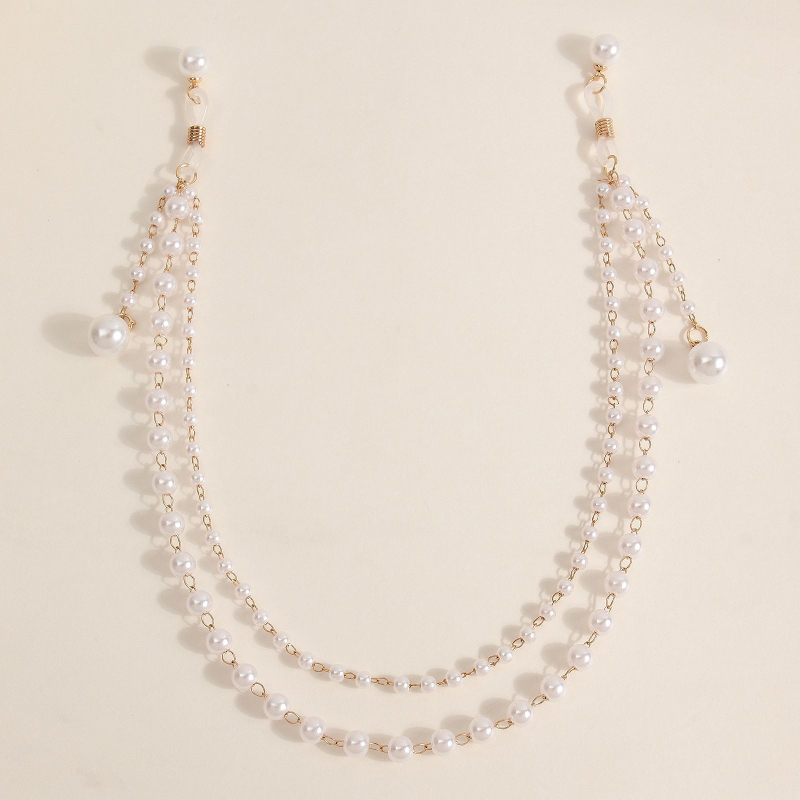 Mellkaslánc bojtokkal és műgyöngyökkel, kézzel készített ötvözet ékszer nőknek