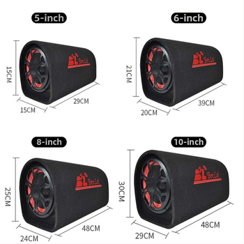 Automobiļa skaņu tunela zemfrekvences skaļrunis, 12V, 60–220W, 4Ω, 50Hz–20kHz, 1% distorsija