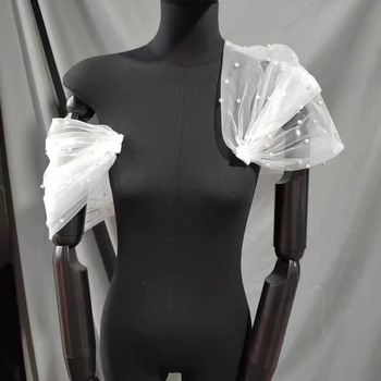 Сватбена рокля без презрамки с отделящо се едно рамо покривало, полиестер, креп, едноцветна, подходяща за всички сезони, обработване и персонализация: да