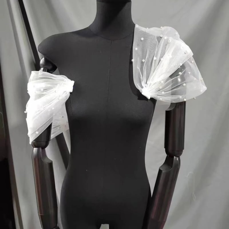 Сватбена рокля без презрамки с отделящо се едно рамо покривало, полиестер, креп, едноцветна, подходяща за всички сезони, обработване и персонализация: да