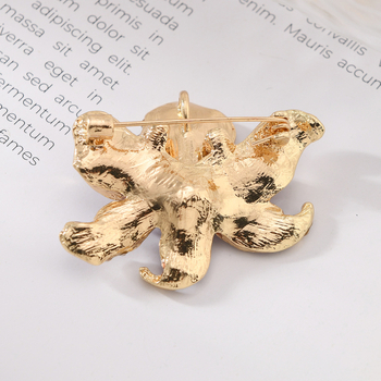 Cvjetna vintage broš za kapute — cinkova legura, elektroplatiranje, jesen 2025