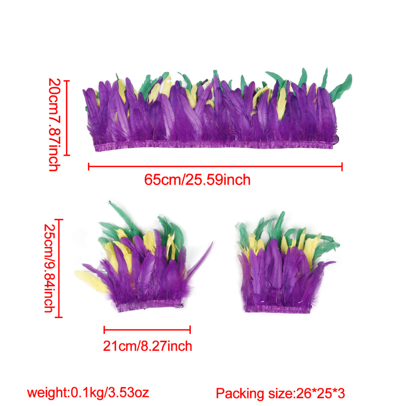 Готически пернат шал/плащ за Хелоуин партита и танцови изпълнения - Унисекс, средна дължина, пера, декоративни шевове, персонализируем