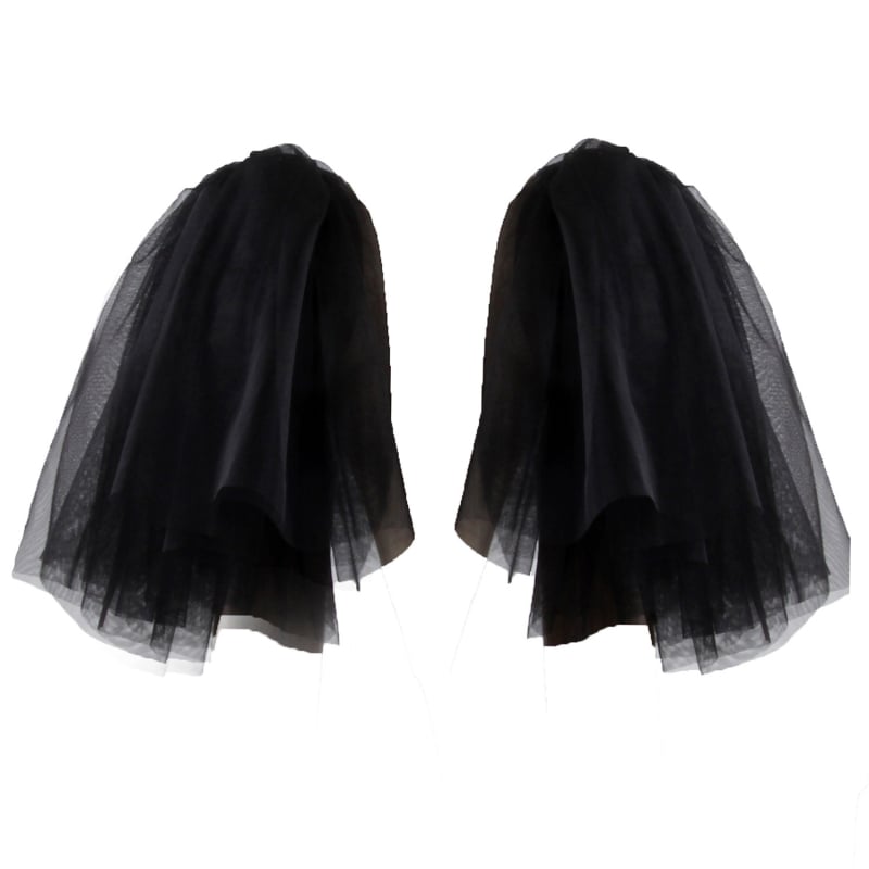 Сватбени мрежести ръкави от полиестер — монохромен дизайн, warp knitting, плисиране, декоративни