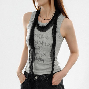 Unclecm дантелен шал – Ins стил мрежест ефект, триъгълен дизайн, сезон лято/пролет/есен; пускане лято 2025