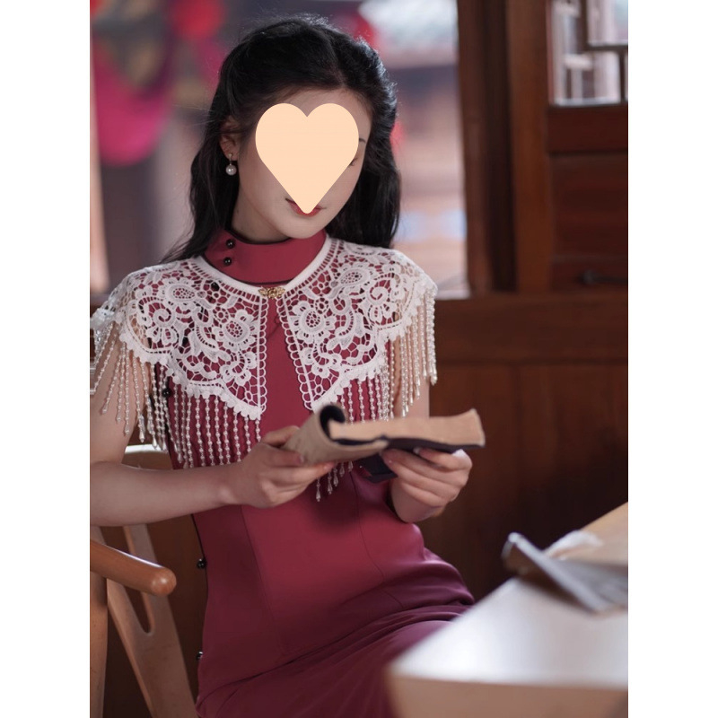 Dodatak za šal od vune | Xihe Jewelry • Materijal: vuna • Za sve sezone • Proljetno izdanje 2025