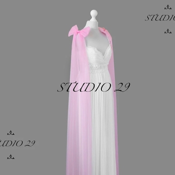 Шал за ръце с панделка, сваляема презрамка за рамо, дълъг булченски аксесоар, полиестер, френски стил