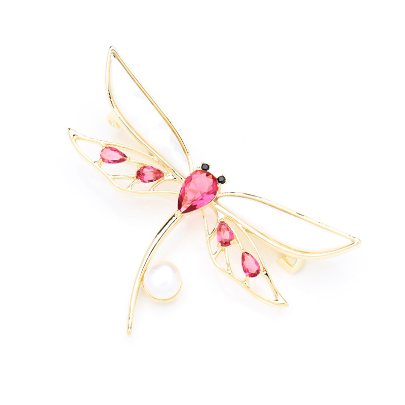 Broš s motívom insekta, bakar, elektroplatiranje, elegantan stil, šifra 8850891501
