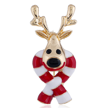 Broșă cerb, aliaj, stil feminin simplu, motiv animal, finisaj diamant, pentru omagiu și cadou