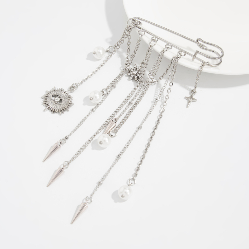 Ötvözetből készült bross, női Ins-stílus, csillag/geometriai forma, elektroplatált