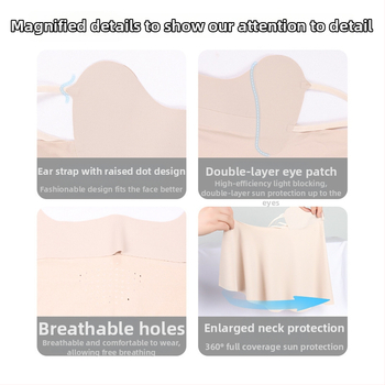 Nylon kapucnis arcvédő maszk – UV védelem, napvédő, légáteresztő