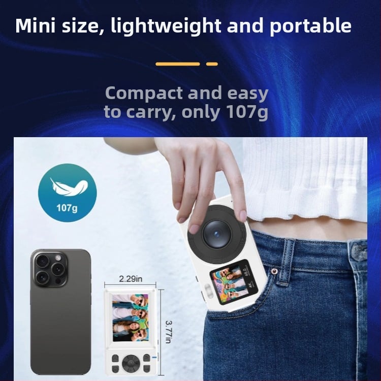 Õpilaste topelt-ekraaniga digitaalne kaamera — 4K/30fps, 18x optiline zoom, CMOS sensor, autofookus