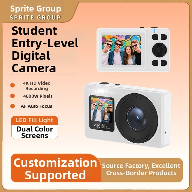 Φοιτητική διπλής οθόνης ψηφιακή κάμερα — 4K/30fps, οπτικό ζουμ 18x, αισθητήρας CMOS, αυτόματη εστίαση