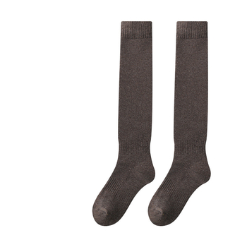 Șosete lungi peste genunchi pentru femei, de toamnă/iarnă, cu căptușeală din fleece și șosete din țesătură groasă, șosete ușoare de compresie pentru coapse și gambe.