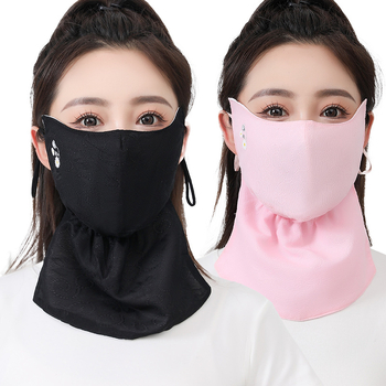 Légáteresztő csipkés arcmaska kültéri kerékpározáshoz UV-védelemmel, árnyékolással, szél- és porálló