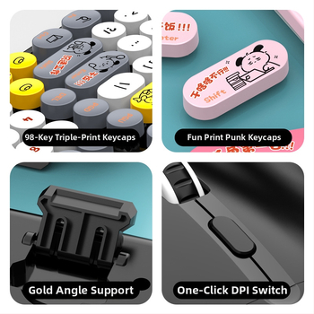 Viper K2 ενσύρματο σετ πληκτρολογίου και ποντικιού - 98 πλήκτρα, αδιάβροχο σχέδιο, καλώδιο 1,5 m, πλαστική κατασκευή