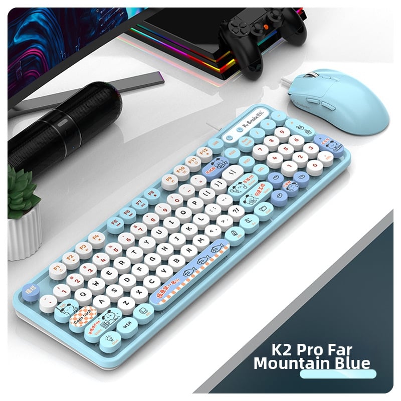 Viper K2 ενσύρματο σετ πληκτρολογίου και ποντικιού - 98 πλήκτρα, αδιάβροχο σχέδιο, καλώδιο 1,5 m, πλαστική κατασκευή