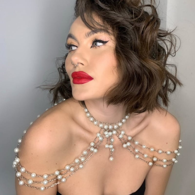 Válllánc nyaklánc, többszintű kulcscsonti lánc, kristályokkal és rhinestones-szal, geometriai dizájn