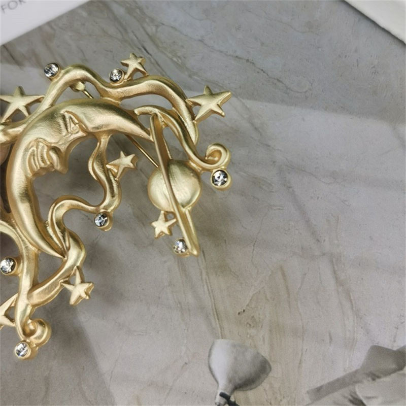 Broșă din aliaj | Stil: pentru îmbrăcăminte | Model: Constelație | Finisaj: aur încrustat | Material: aliaj