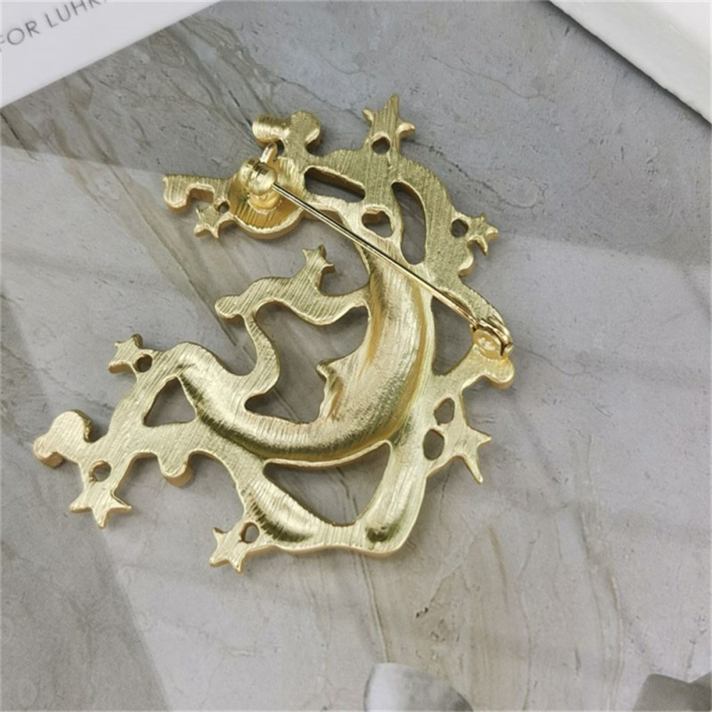 Broșă din aliaj | Stil: pentru îmbrăcăminte | Model: Constelație | Finisaj: aur încrustat | Material: aliaj