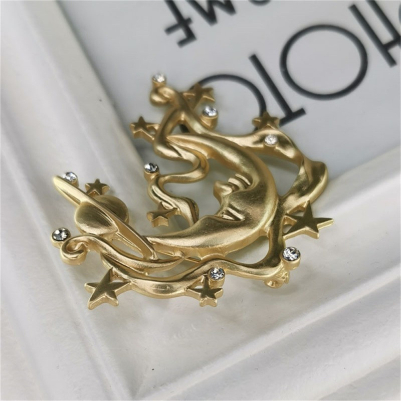 Broșă din aliaj | Stil: pentru îmbrăcăminte | Model: Constelație | Finisaj: aur încrustat | Material: aliaj
