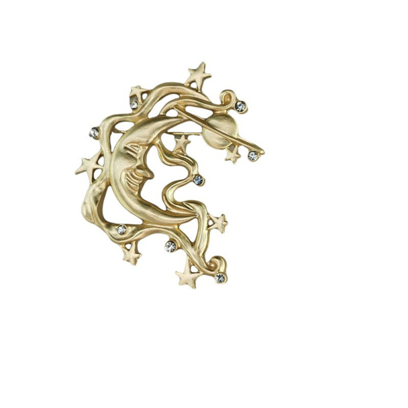 Broșă din aliaj | Stil: pentru îmbrăcăminte | Model: Constelație | Finisaj: aur încrustat | Material: aliaj