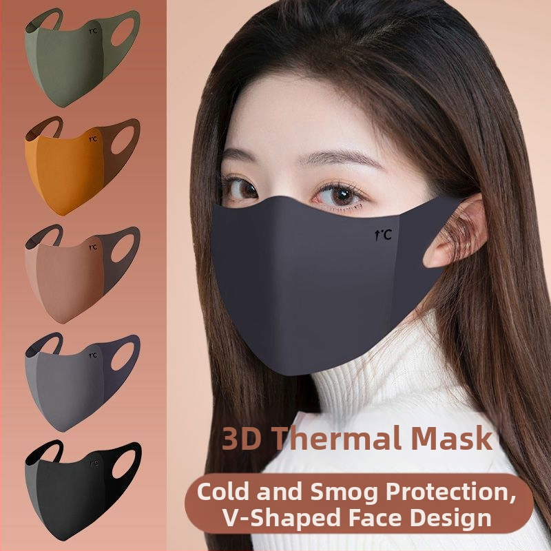 Suaugusiųjų silikoninė žieminė kaukė, vėjo ir šalčio atspari, storesnė dviračio kaukė, skalbiama