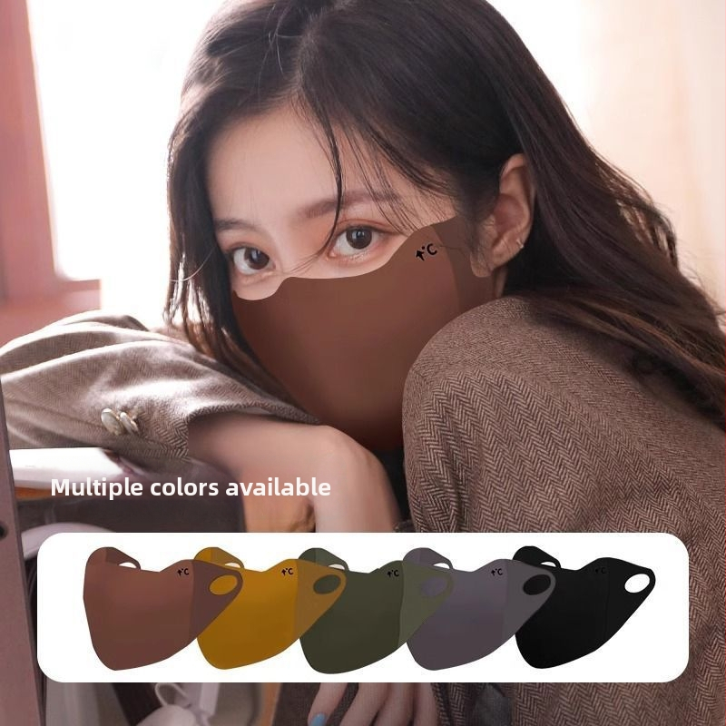 Suaugusiųjų silikoninė žieminė kaukė, vėjo ir šalčio atspari, storesnė dviračio kaukė, skalbiama